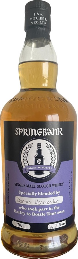 Springbank Barley to Bottle Tour 2023 FF Bourbon Sauternes 10% Sherry Dennis Vermonden 55% 700ml