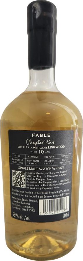 Linkwood 2012 PSL Fable Whisky Chapter Two Hogshead 58.9% 700ml
