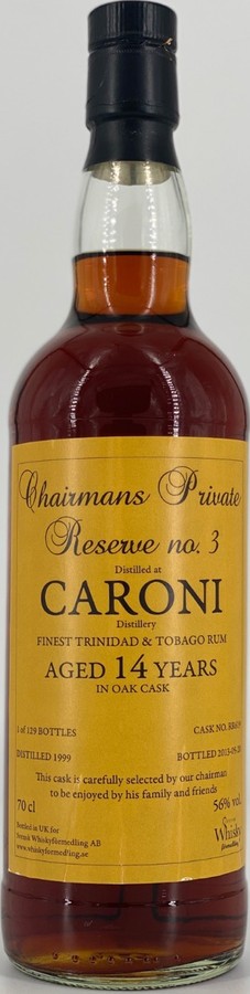 Svensk Whiskyformedling 1999 Caroni Chairmans Private Reserve No. 3 14yo 56% 700ml