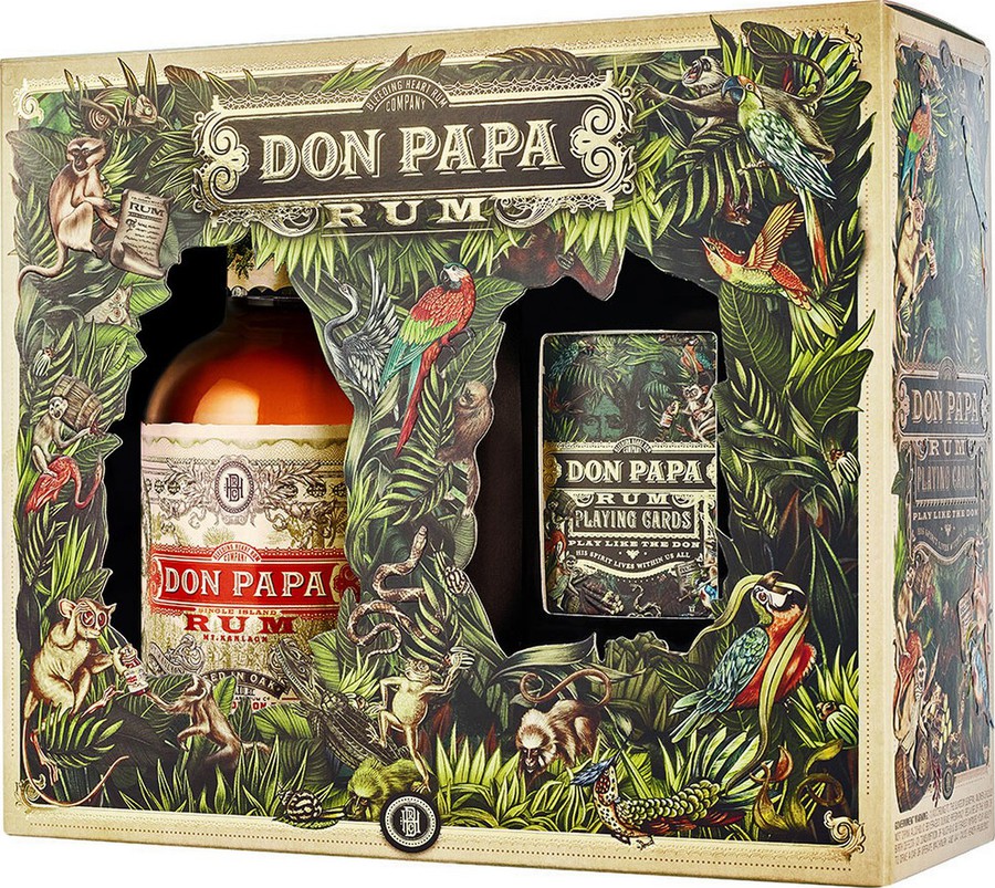 Don Papa Giftbox with Playing Cards 40% 700ml