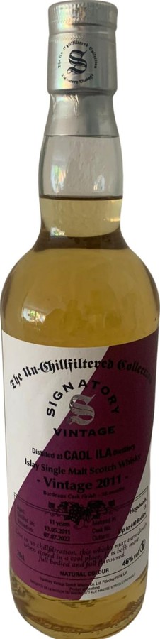 Caol Ila 2011 SV The Un-Chillfiltered Collection Bordeaux Cask Finish 46% 700ml