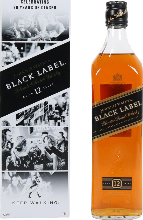 Johnnie Walker Black Label Celebrating 20 of Diageo Blended Scotch Whisky 12yo 40% 700ml