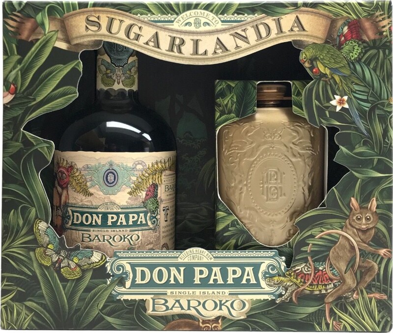 Don Papa Baroko Giftbox With Hip Flask 40% 700ml