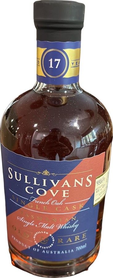 Sullivans Cove 17yo Old & Rare French Oak 2nd Fill 47.6% 700ml