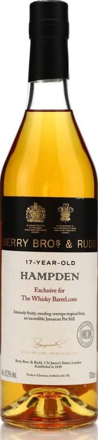 Berry Bros & Rudd 2000 Hampden Jamaica LROK for The Whisky Barrel.com 17yo 57.2% 700ml