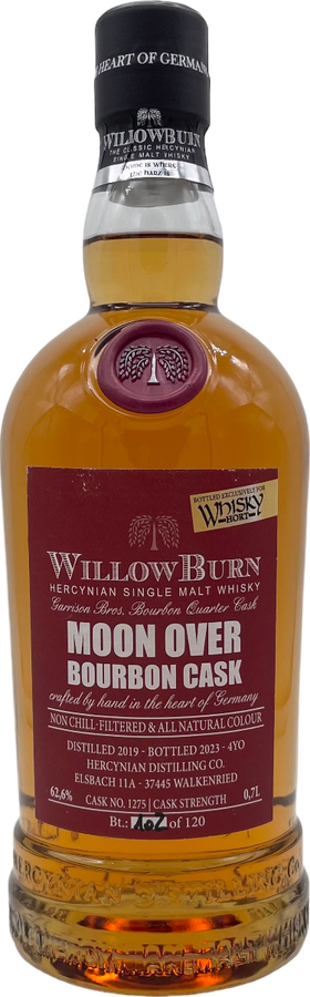 WillowBurn 2019 Moon Over Bourbon Cask Bourbon WhiskyHort 62.6% 700ml