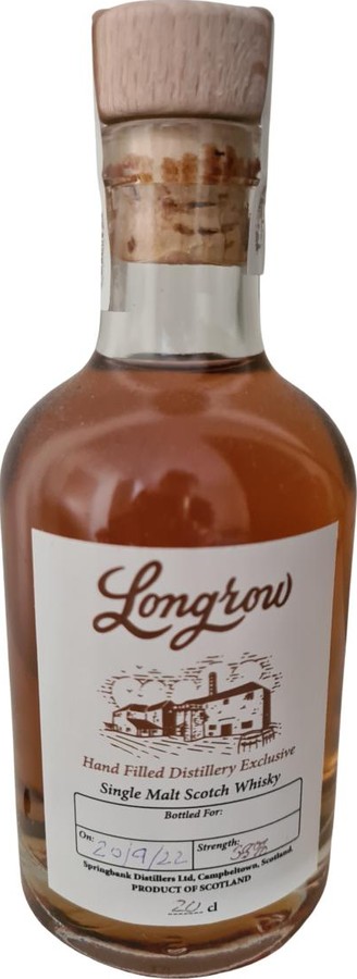 Longrow Hand Filled Distillery Exclusive Sherry 58% 200ml
