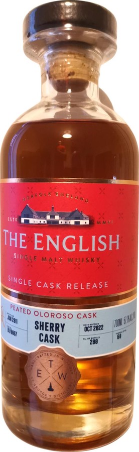 The English Whisky 2011 Single Cask Release Sherry Cask 57.7% 700ml