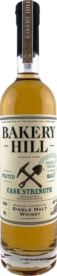 Bakery Hill Peated Malt Cask Strength 60.2% 500ml