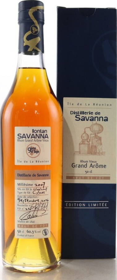 Savanna Lontan 2007 Grand Arome 9yo 60.3% 500ml