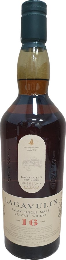 Lagavulin 16yo Islay Single Malt Scotch Whisky Ex-Bourbon & Sherry 43% 750ml