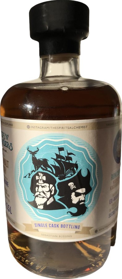 Tullibardine Pirates'N'Highlanders Where Barlet Meets Cane T Single Cask Bottling Ex Bourbon Rum Finish 64.9% 500ml