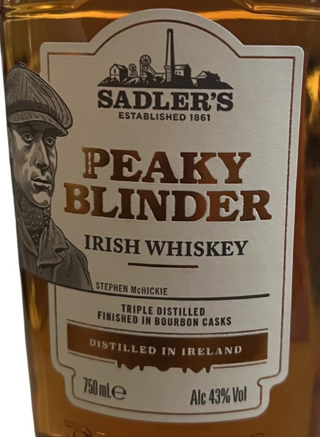 Peaky Blinder Blended Irish Whisky Sad Stephen McHickie 43% 750ml