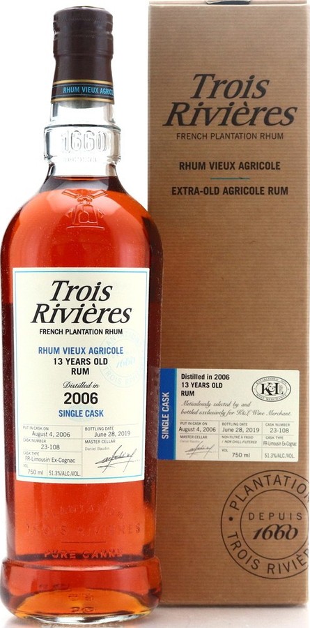 Trois Rivieres 2006 Single Cognac Cask #23-108 51.3% 700ml