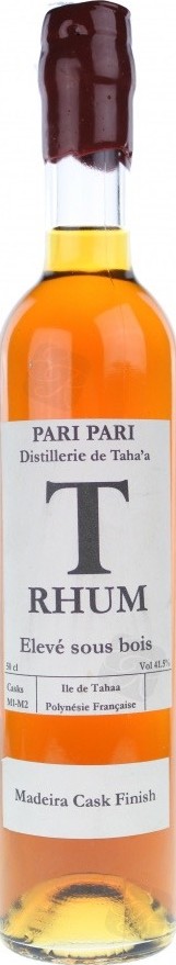 Pari Pari Distillerie de Taha'A French Polynesia T Rhum Eleve sous bois Madeira Cask Finish 1yo 41.5% 500ml