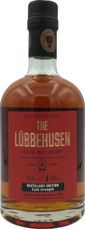The Lubbehusen 6yo Distillery Edition Cask Strength Ex-Bourbon & Ex-Red Wine 57.4% 500ml