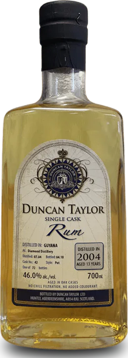 Duncan Taylor 2004 Diamond Guyana Single Cask #42 13yo 46% 700ml