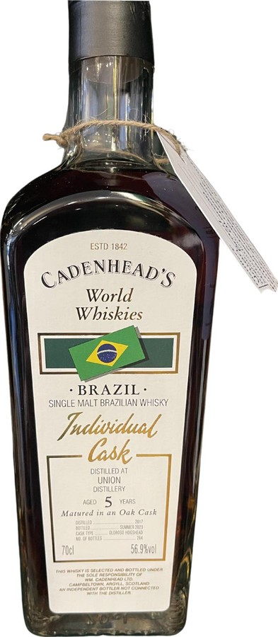 Union Distillery Maltwhisky do Brasil 2017 CA Authentic Collection Oloroso Hogshead since March 2021 56.9% 700ml