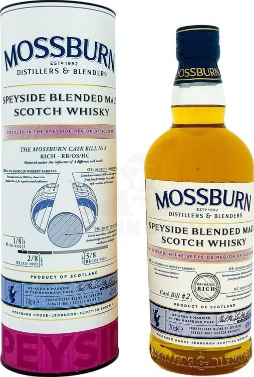Speyside Blended Malt Mdb The Mossburn Cask Bill No 2 Refill ex-Bourbon + Oloroso Sherry Finish 46% 700ml