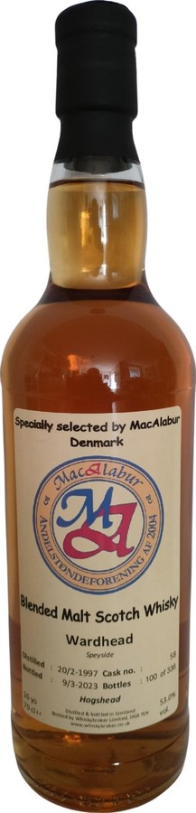 Wardhead 1997 MacA Hogshead 53% 700ml