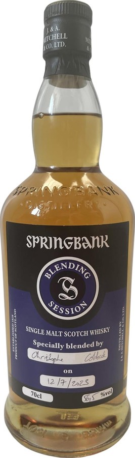 Springbank Barley to Bottle Tour 2023 Refill Bourbon Sauternes Rum Sherry Christophe Coldorak 56.5% 700ml