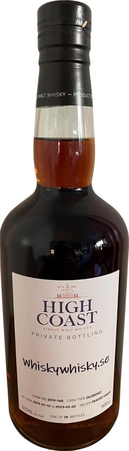 High Coast 2019 Private Bottling Oloroso whiskywhisky.se 57.9% 500ml