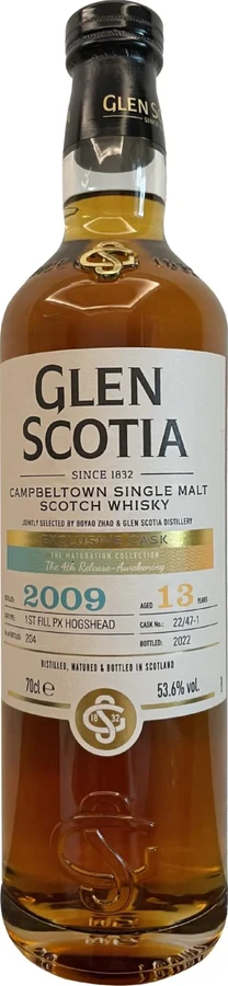 Glen Scotia 2009 The maturation collection The 4th release Awakening 1st fill PX hogshead 53.6% 700ml