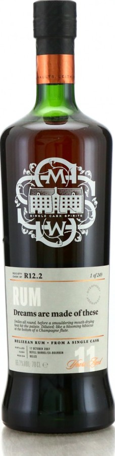 The Scotch Malt Whisky Society 2007 SMWS Travellers Belize R12.2 Dreams are made of these 11yo 65.7% 700ml