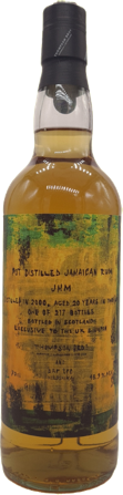 Thompson Bros. 2000 Clarendon Pot Distilled Jamaican Rum Bar Tre JMM 21yo 48.9% 700ml