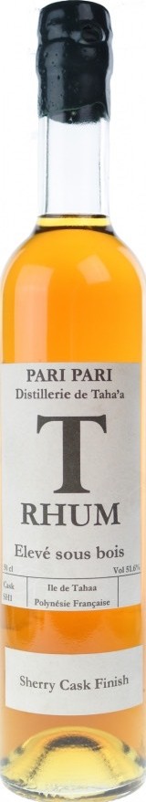 Pari Pari Distillerie de Taha'A French Polynesia T Rhum Eleve sous bois Sherry Cask Finish 1yo 51.6% 500ml