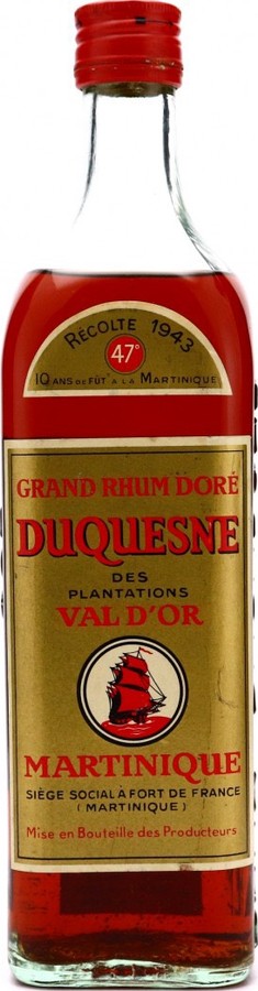 Duquesne 1943 Maison La Mauny Martinique VAL D'or 10yo 47% 700ml
