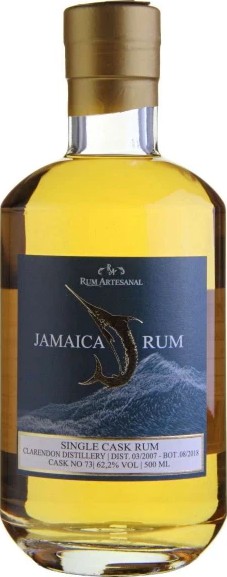 Rum Artesanal 2007 Clarendon Jamaica JMM Single Cask No. 73 11yo 62.2% 500ml