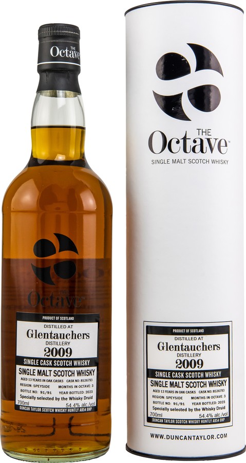 Glentauchers 2009 DT Sherry Wood Octave Specially selected by the Whisky Druid 54.4% 700ml