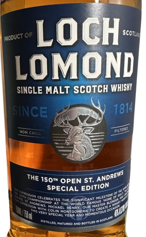 Loch Lomond The 150th Open St. Andrews SE American Oak finished Bordeaux Red Barriques 46% 750ml