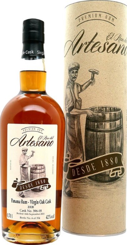 El Ron del Artesano 2008 Panama Rum Virgin Oak Cask 13yo 42% 700ml