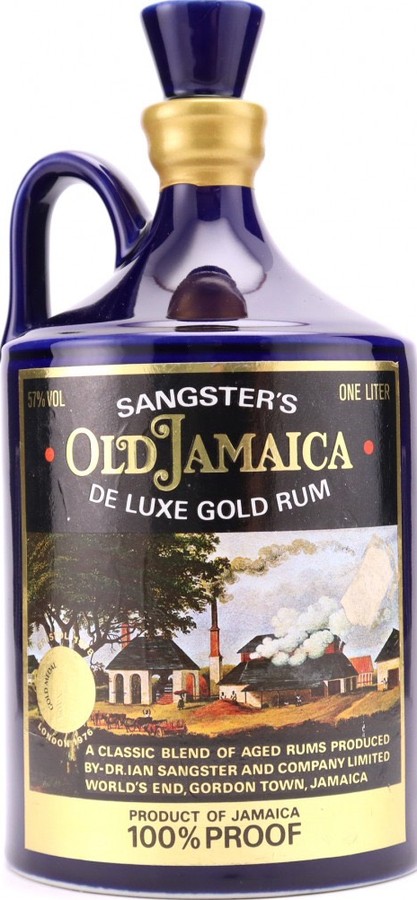 Sangster's De Luxe Gold Rum Jamaica Blue caraffe 40% 1000ml