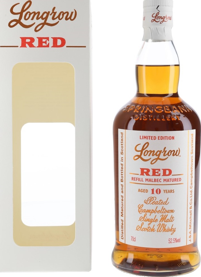 Longrow Red Peated Campbeltown Single Malt Scotch Whisky Refill Malbec Matured 10yo 52.5% 700ml