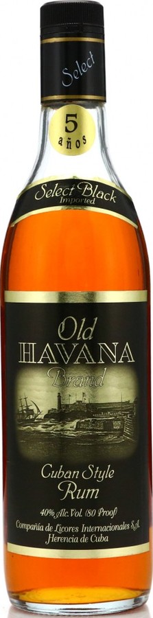 Ramon del Collado Old Havana Brand Old Select Black Cuban Style Rum 5yo 40% 700ml
