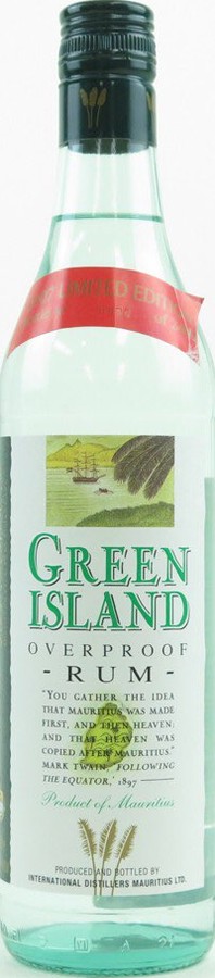 Green Island 2007 Mauritius Overproof Rum 70.5% 700ml