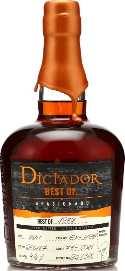 Dictador 1977 Destilleria Colombiana Cask #EX-W981 40yo 42% 700ml