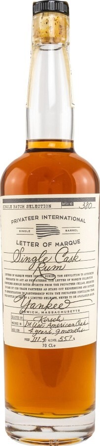 Privateer Letter of Marque Yankee Kirsch Single Cask Rum 4yo 55.7% 700ml