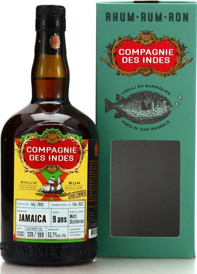 Compagnie des Indes 2012 Jamaica 9yo 63.7% 700ml