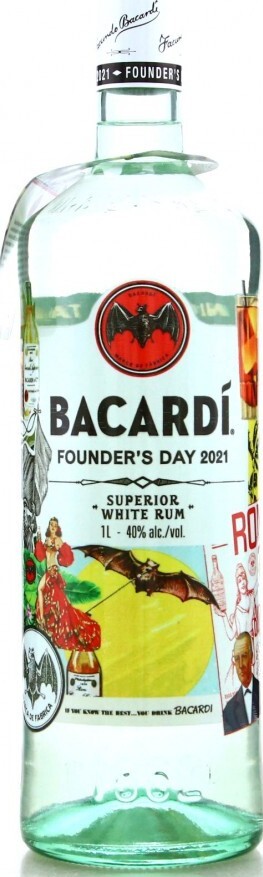 Bacardi 2021 Superior White Puerto Rico Founder's Day 40% 1000ml