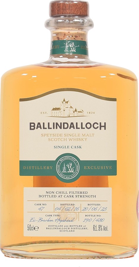 Ballindalloch 2016 Inaugural Release Ex-Bourbon Hogshead Distillery Exclusive 61.9% 500ml
