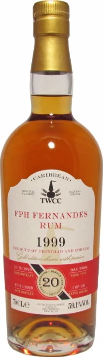 The Whisky Cask Company 1999 Trinidad FPH Fernandes Rum 20yo 59.1% 700ml