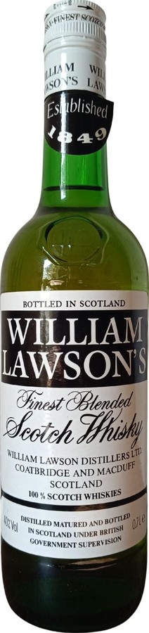 William Lawson's Finest Blended Scotch Whisky Martini & Rossi Aktiengesellschaft 6550 Bad Kreuznach 40% 700ml