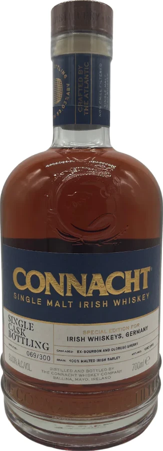 Connacht Single Malt Single Cask Bottling Ex-Bourbon Oloroso Sherry Finish Irish-Whiskeys.de 53.03% 700ml