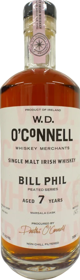 W.D. O'Connell Bill Phil Peated Series WDO Single Malt Irish Whisky Marsala Germany Luxembourg & the Netherlands 53% 700ml