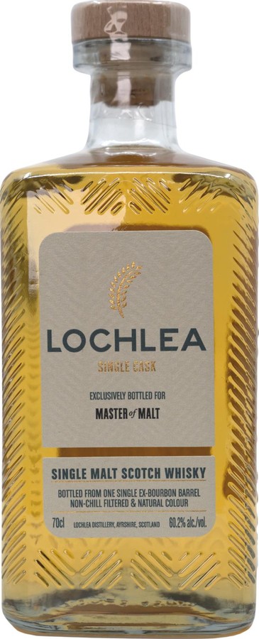 Lochlea 2019 Single Cask 1st-fill bourbon Master of Malt 60.2% 700ml