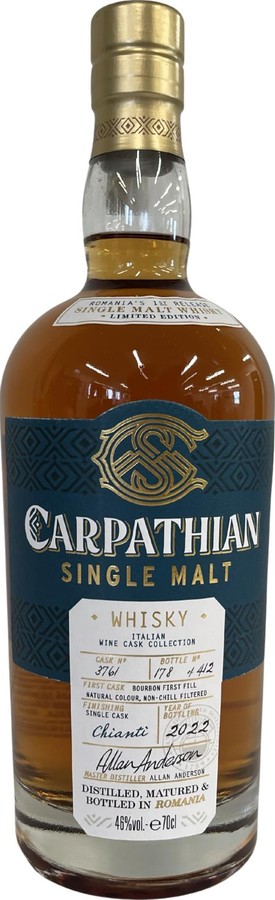 Carpathian Single Malt Italian Wine Cask Collection Bourbon + Chianti finish 46% 700ml
